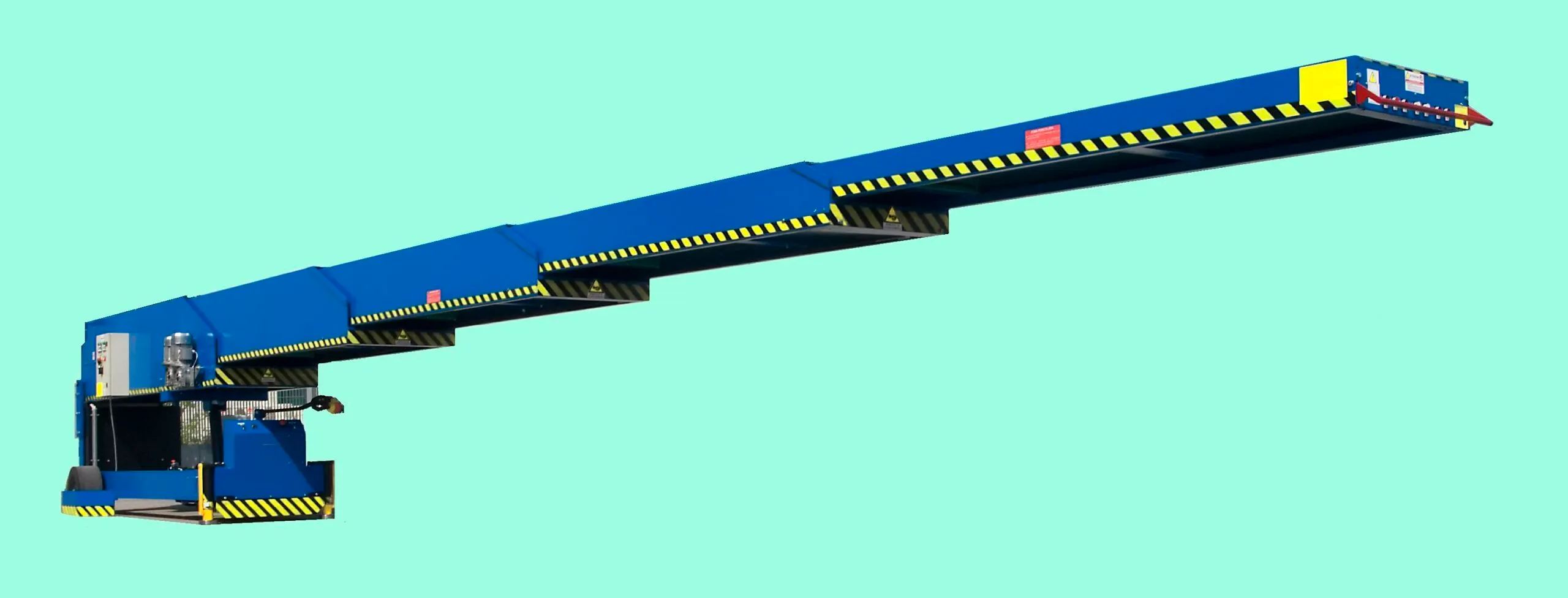 Rendering of a multi-stage telescopic conveyor
