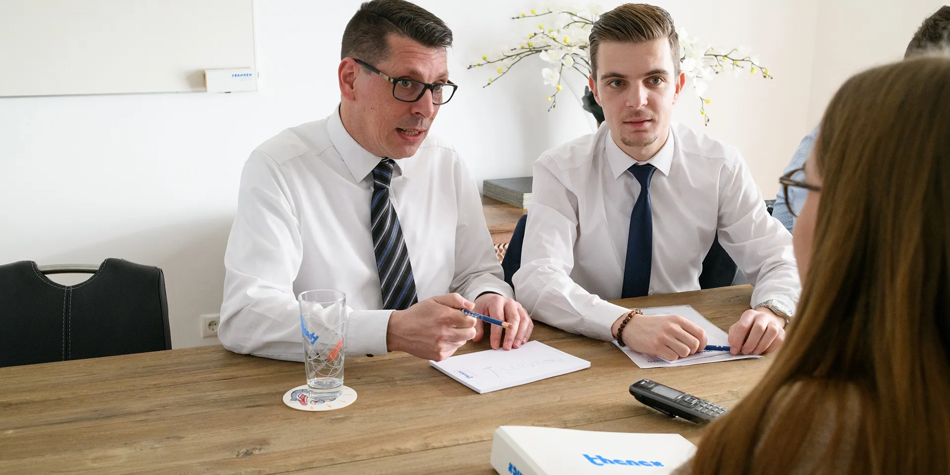 thenex team members in a meeting at the Bocholt office